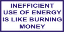 INEFFICIENT USE OF ENERGY IS LIKE BURNING MONEY