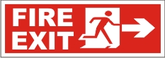FIRE EXIT MEN (RIGHT ARROW)