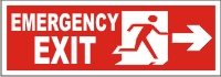 EMERGENCY EXIT MEN (RIGHT ARROW)