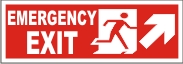 EMERGENCY EXIT MEN (UPWARD RIGHT ARROW)