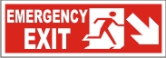 EMERGENCY EXIT MEN (DOWNWARD RIGHT ARROW)