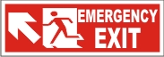 MEN EMERGENCY EXIT (UPWARD LEFT ARROW)