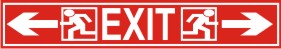 FIRE EXIT, MAN (LEFT & RIGHT ARROW)