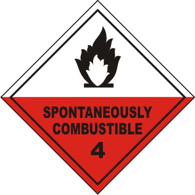 CLASS 4 : SPONTANEOUSLY COMBUSTIBLE 4