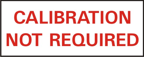 CALIBRATION NOT REQUIRED