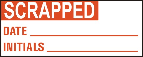 SCRAPPED - DATE, INITIALS