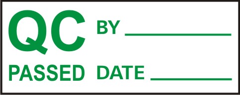 QC PASSED - BY, DATE