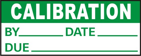 CALIBRATION - BY, DATE, DUE