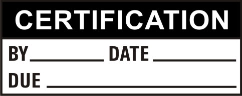 CERTIFICATION - BY, DATE, DUE