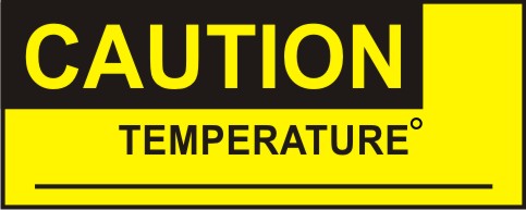 CAUTION, TEMPERATURE
