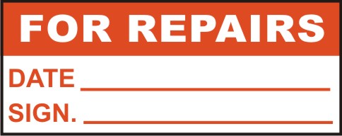 FOR REPAIRS - DATE, SIGN