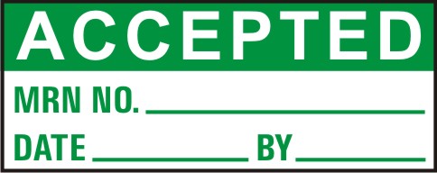 ACCEPTED - MRN NO., DATE, BY