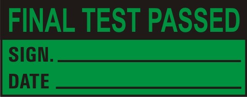 FINAL TEST PASSED - SIGN., DATE