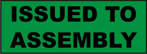 ISSUED TO ASSEMBLY