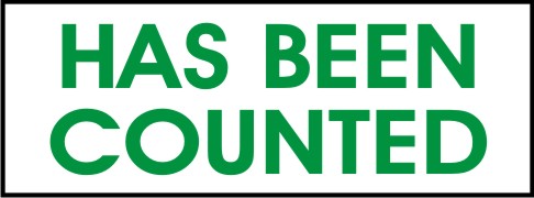 HAS BEEN COUNTED