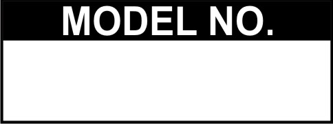 MODEL NO.