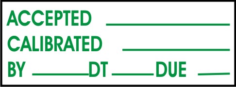 ACCEPTED, CALIBRATED, BY, DT, DUE