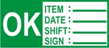 OK ITEM DATE SHIFT SIGN