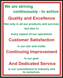 WE ARE STRIVING CONTINUOUSLY - TO ACHIVE QULITY