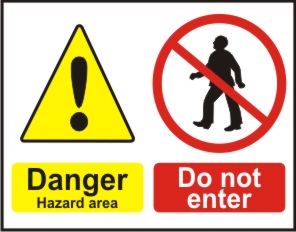 DANGER HAZARD AREA, DO NOT ENTER