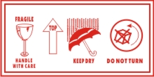 FRAGILE HANDLE WITH CARE, TOP...(WITH SYMBOL)