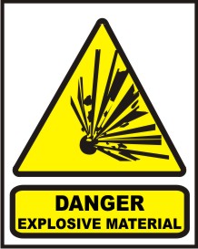 DANGER EXPLOSIVE MATERIAL
