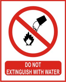 DO NOT EXTINGUISH WITH WATER