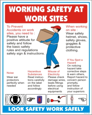 WORKING SAFETY AT WORK SITE