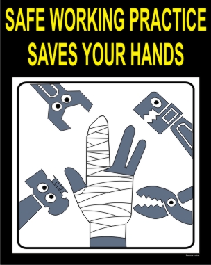 SAFE WORKING PRACTISE, SAVES YOUR HAND
