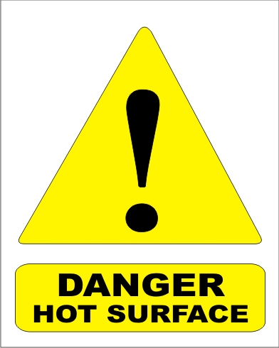 DANGER HOT SURFACE