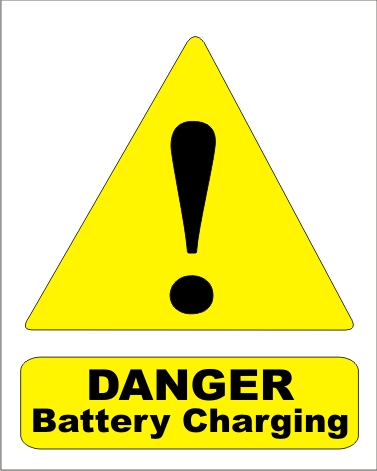 DANGER BATTERY CHARGING