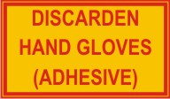 DISCARDEN HAND GLOVES (ADHESIVE)