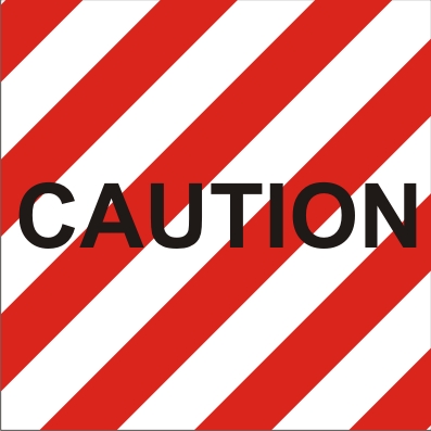 CAUTION - RED & WHITE ZEBRA