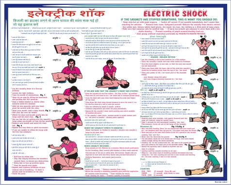 TRETMENT IN CASE OF ELECTRICALSHOCK(ENGLISH,HINDI)