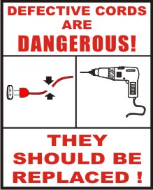DEFECTIVE CORDS ARE DANGEROUS ! THEY SHOULD BE ...