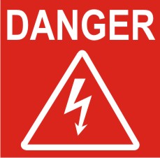 DANGER - ELECTRICAL ARROW